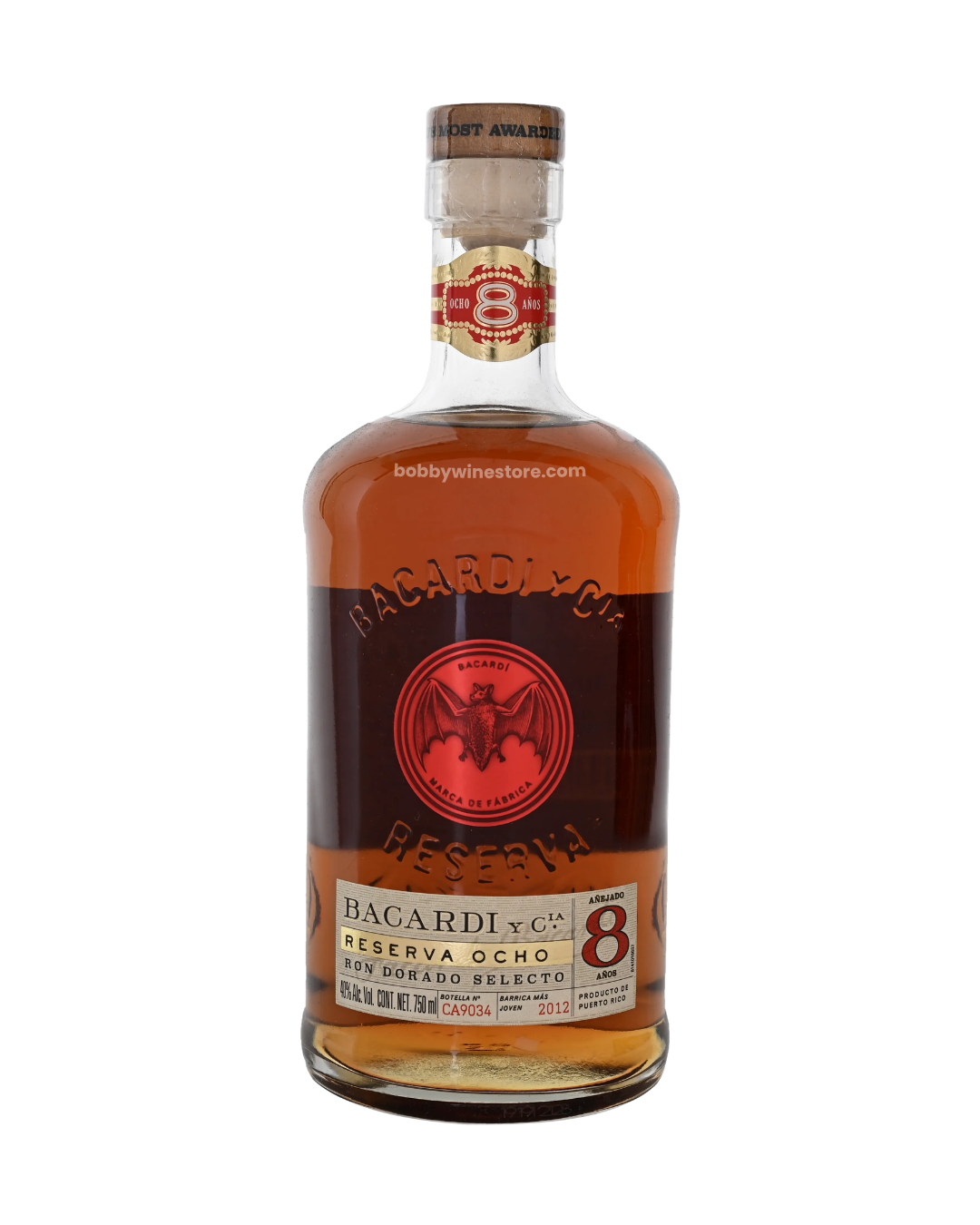 Bacardi Ocho 8 Years Rum - 750ml